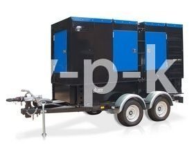 Дизельный генератор ТСС АД-200С-Т400-1РКМ11 в шумозащитном кожухе на прицепе с АВР