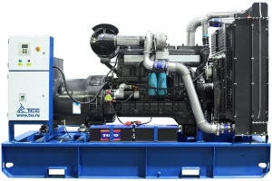 Дизельный генератор ТСС ЭД-250-Т400 с АВР в погодозащитном кожухе на прицепе 025289 фото