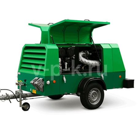 Винтовой компрессор  PDP70(KUBOTA) 7 на салазках