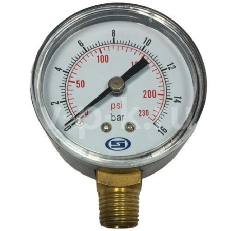 R 4141301600 Манометр D.50 мм, 1/4", 16 Bar (аналог 7110020000) для 270v80